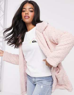 Forever 21 pink teddy clearance coat