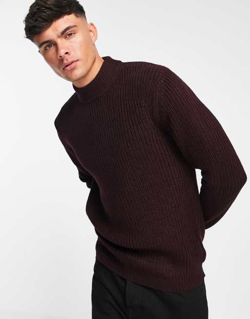 Men's burgundy outlet turtleneck