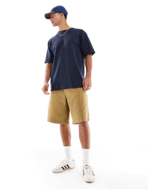 Brave Soul high neck oversized t-shirt in navy, 3 of 4