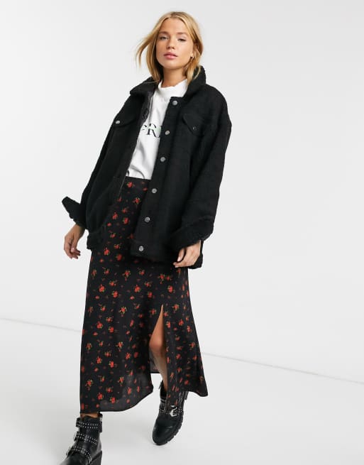 Brave Soul Hitomi Long Borg Western Jacket Asos
