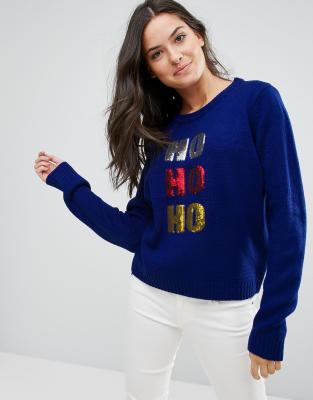 ho ho ho sequin sweater