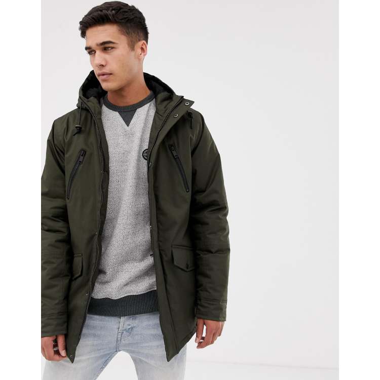 Brave soul shop hooded bonded parka