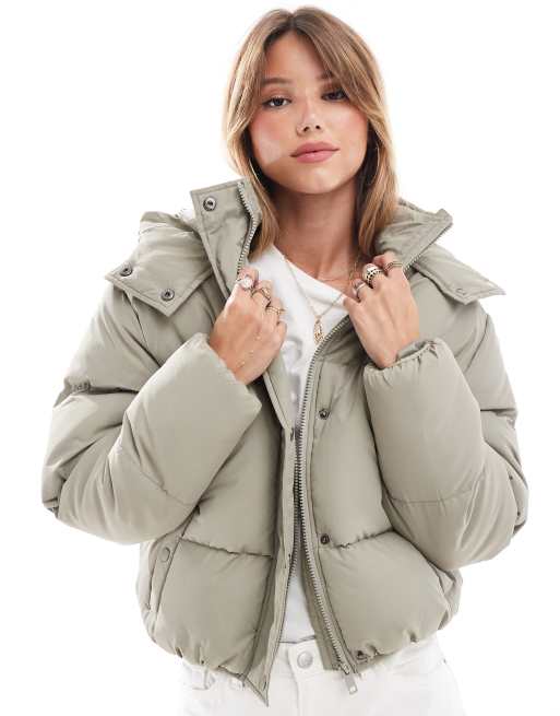 Brave soul mid satin parka best sale