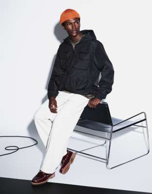 Brave Soul Hooded Jacket In Black