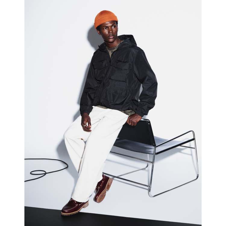 Brave Soul hooded jacket in black with multi pocket detail | ASOS