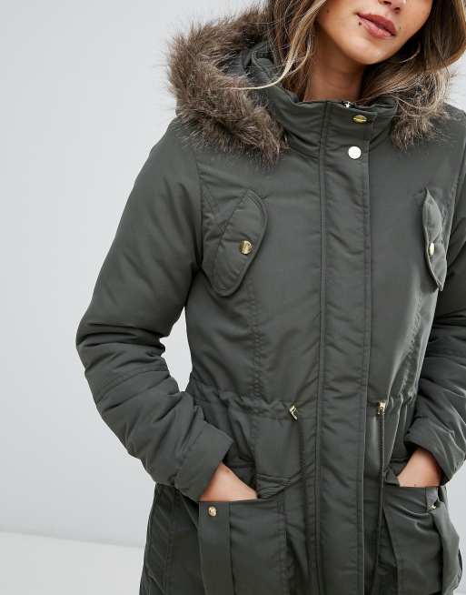Brave soul hooded mid parka hotsell