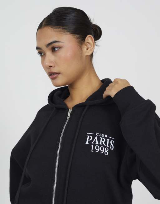 Brave Soul - Hoodie met rits in zwart, 4 van 4
