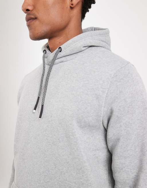 Brave Soul hoodie with contrast drawcords in gray heather, 5 of 5