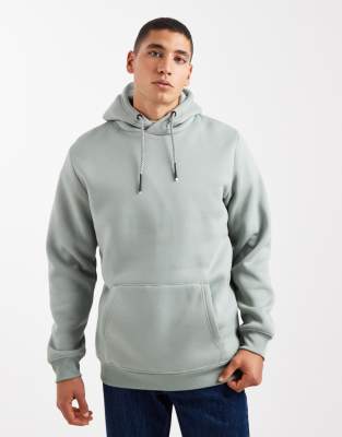 Brave Soul Hoodie With Contrast Drawcords In Green