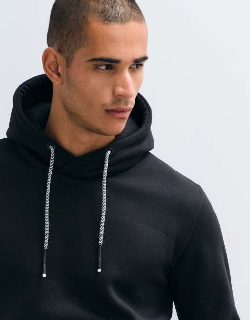 Brave Soul hoodie with contrast drawstrings in black, 2 of 5
