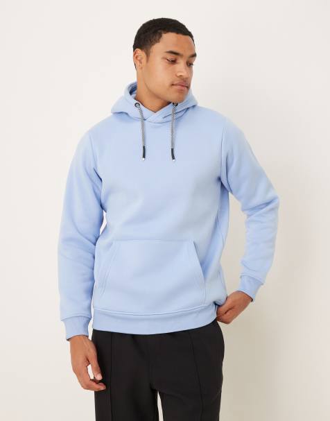 Brave Soul Hoodie with kangaroo pocket in blue - view 1