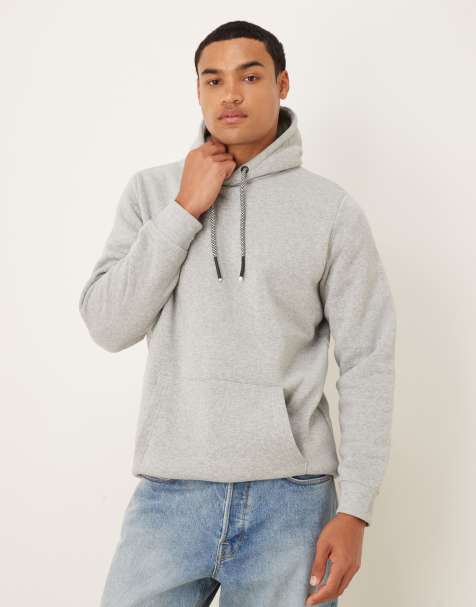 Brave Soul Hoodie with kangaroo pocket in grey - view 1
