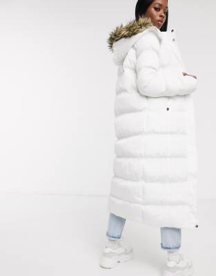 maxi padded coat with hood