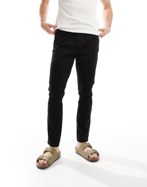 Brave Soul – Hose in Khaki aus Baumwoll-Twill mit elastischem Bund - view 1