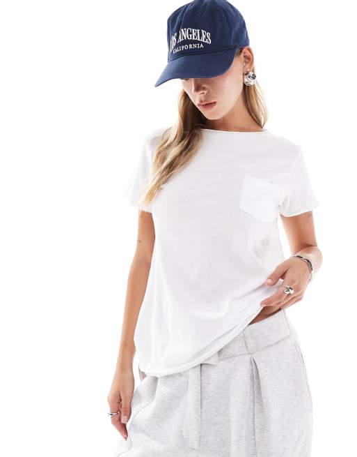Brave Soul - Hvid T-shirt i afslappet pasform