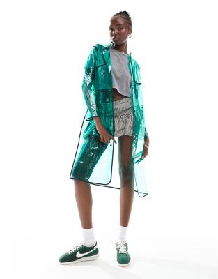 Brave Soul - Imperméable long et transparent style festival - Vert