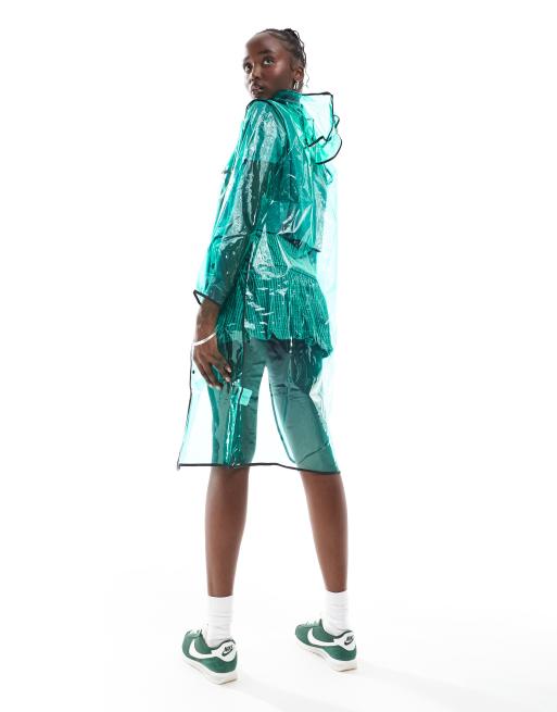 Brave Soul - Imperméable long et transparent style festival - Vert, 3 de 4