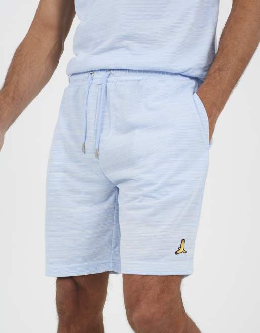 Brave Soul - Jacquard short in lichtblauw, deel van co-ord set, 4 van 4