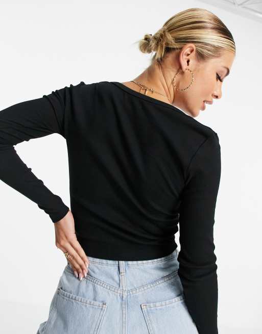 Brave Soul – Jane – Långärmad topp med V-sprund i halsen, 2 av 4