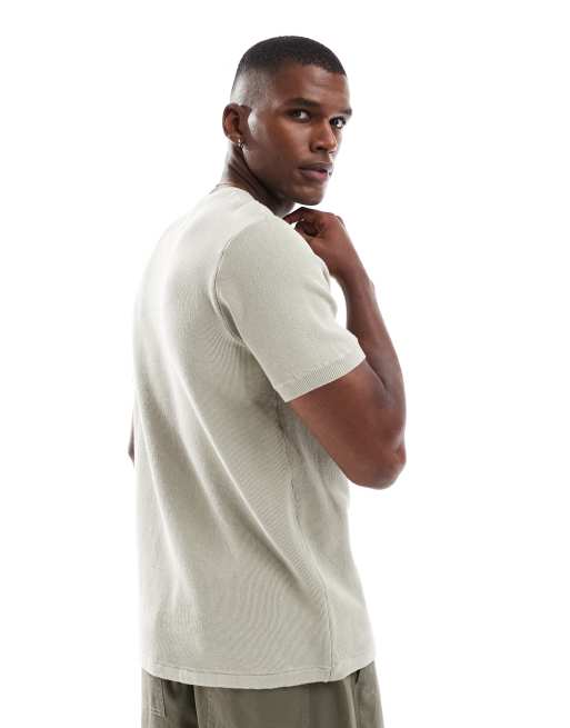 Brave Soul – Jasnozielony T-shirt dzianinowy, 2 z 4