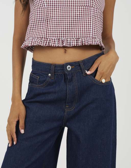 Brave Soul - Jean ample à taille mi-haute - Indigo, 3 de 4