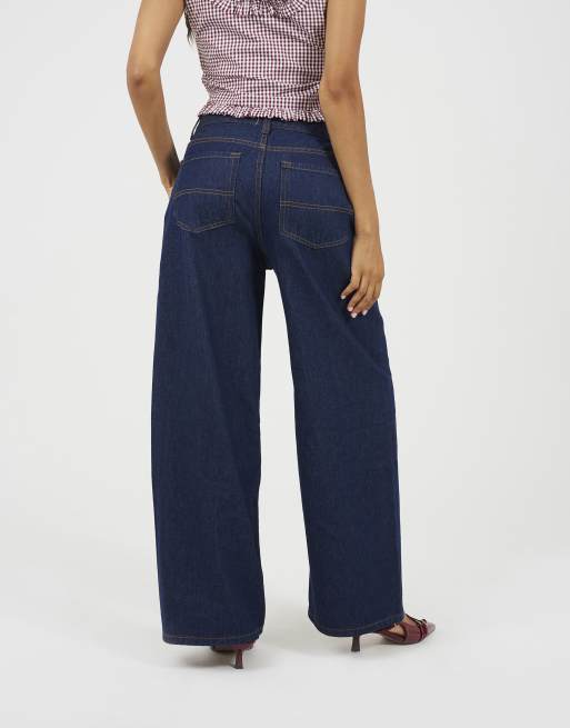 Brave Soul - Jean ample à taille mi-haute - Indigo, 4 de 4