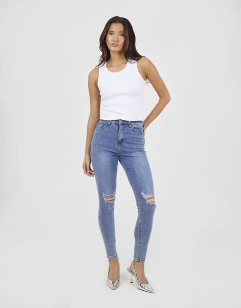 Brave Soul - Jean skinny déchiré - Indigo - view 1