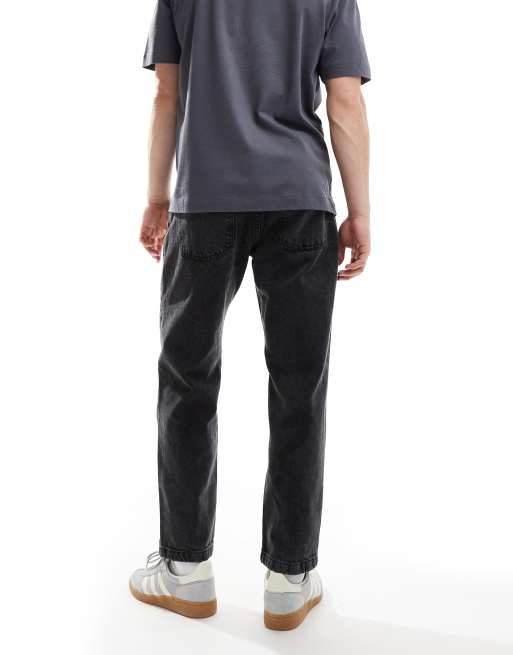 Brave Soul - Jeans ampi nero slavato con cuciture a vista