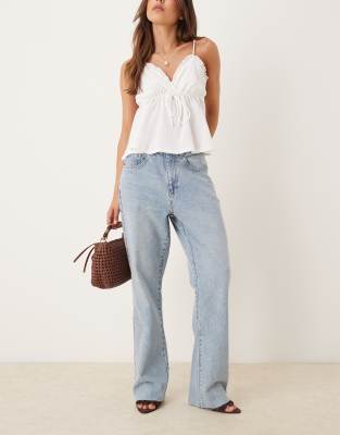 Jeans in Blau mit geradem Schnitt Blau 44