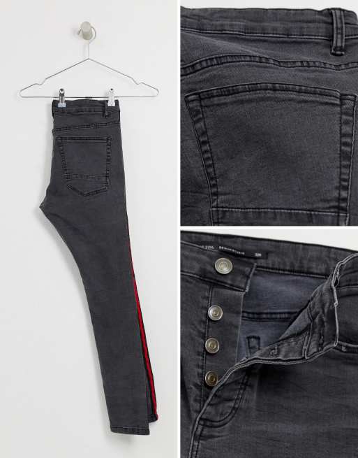 Brave Soul - Jeans skinny con fettucce, 4 di 4