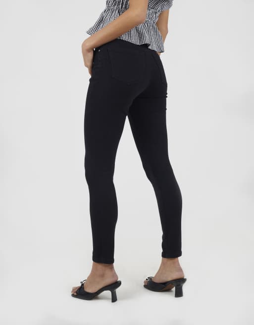 Brave Soul - Jeans skinny elasticizzati a vita alta neri, 2 di 4