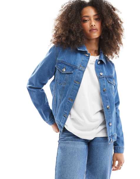 Brave Soul – Jeansjacke in Mittelblau - view 1