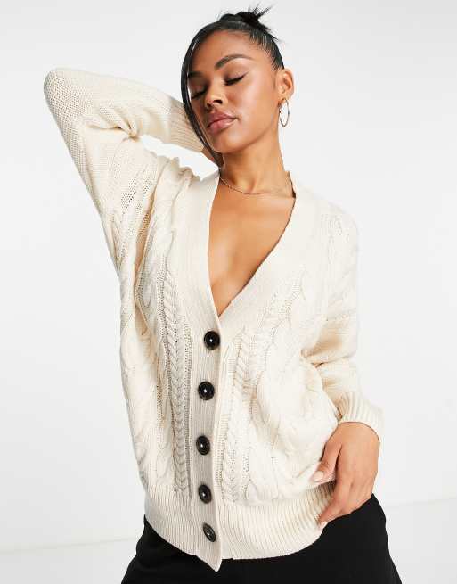 Asos cable knit on sale cardigan