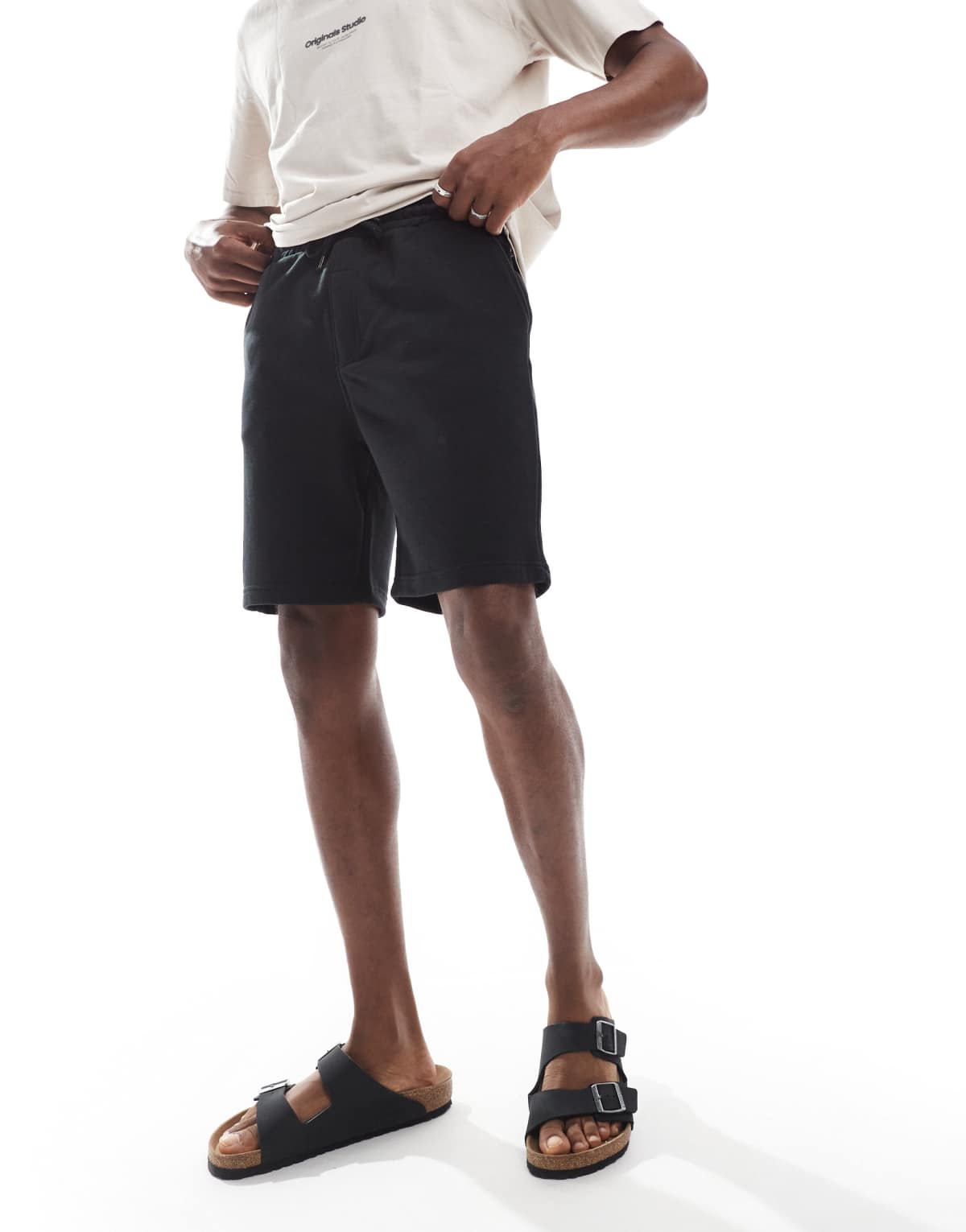 Brave Soul jersey shorts in black