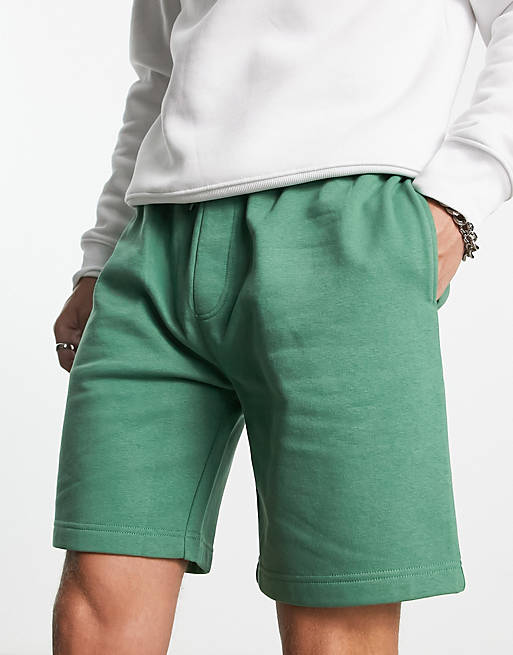 Brave Soul jersey shorts in green | ASOS