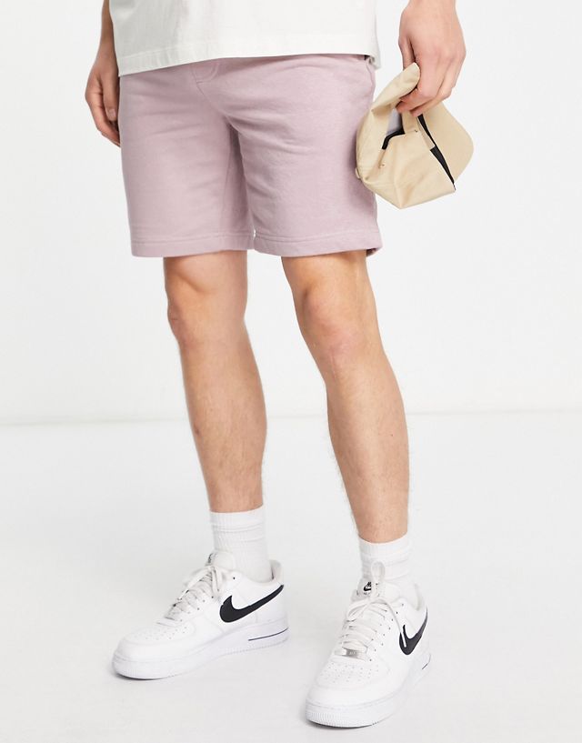 Brave Soul jersey shorts in lavender