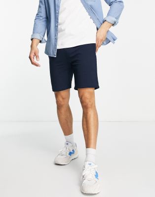 Brave Soul Jersey Shorts In Navy