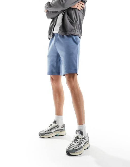 Brave Soul – Jersey-Shorts in Stahlblau