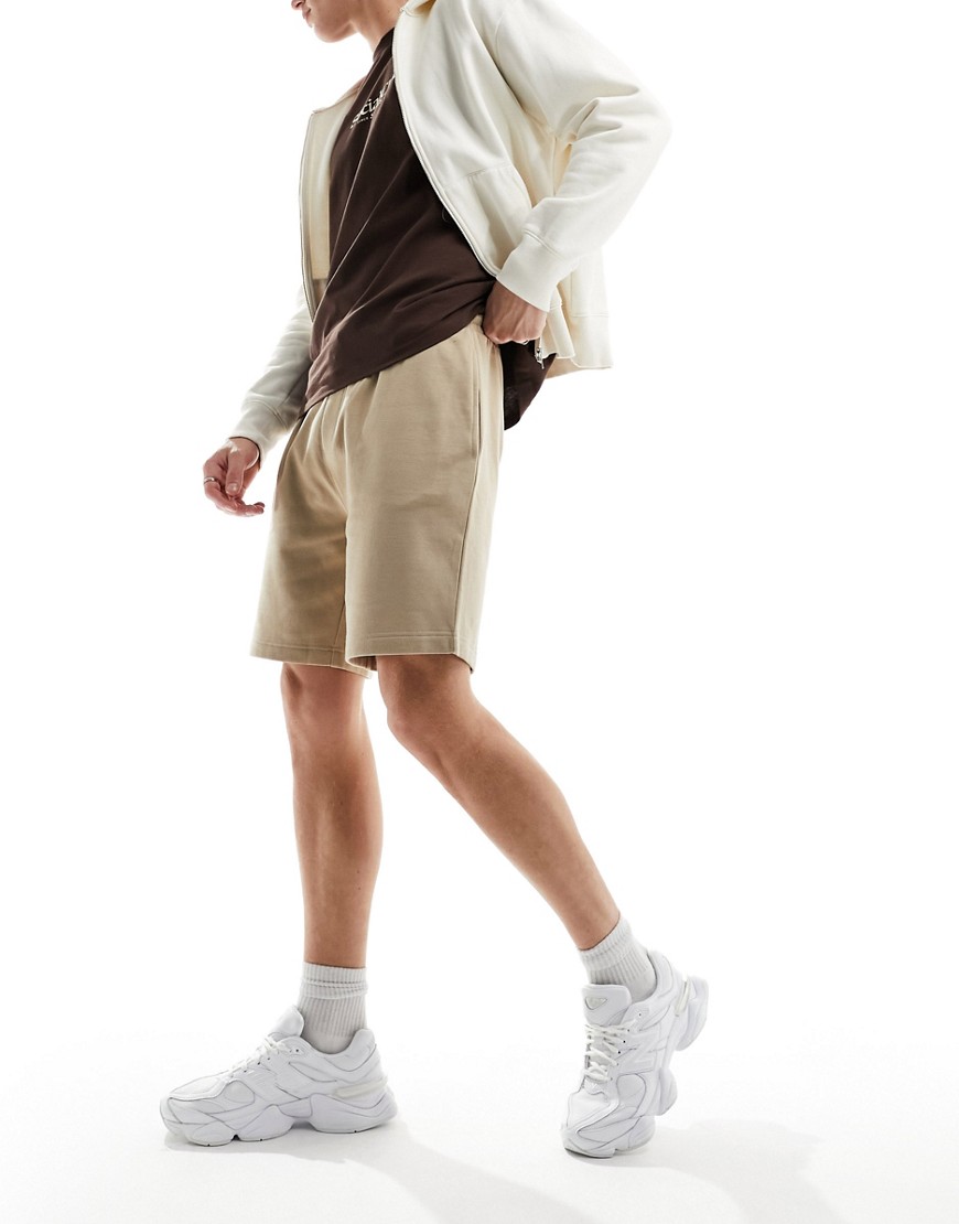 jersey shorts in stone-Neutral