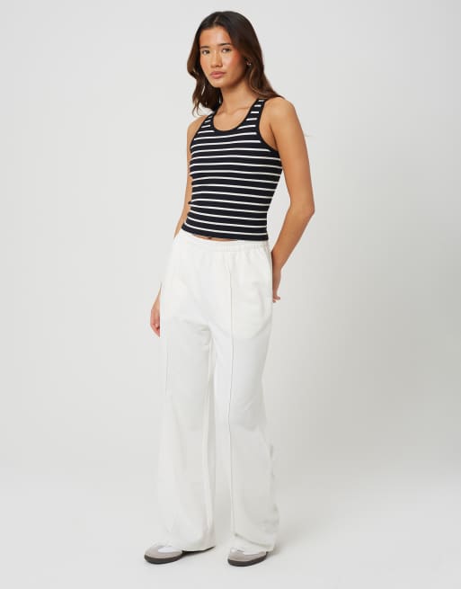 Brave Soul jogger en jersey avec détail de couture crème, 3 de 4