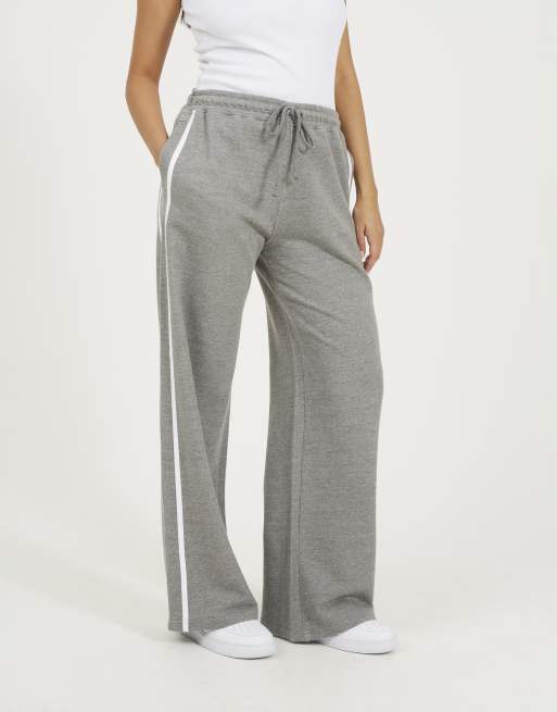 Brave Soul - Joggers a fondo ampio antracite con riga laterale, 2 di 4