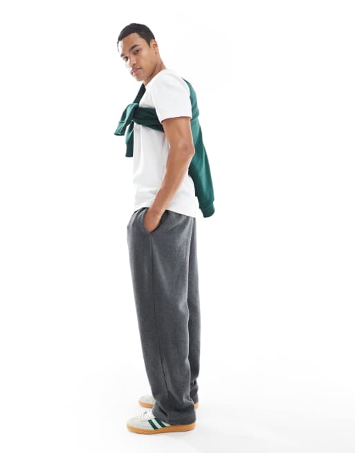 Brave Soul – Jogginghose in Anthrazitgrau mit weitem Bein und Kordelzug, 3 von 5