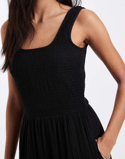 Brave Soul – Jumpsuit in Schwarz mit U-Ausschnitt, 4 von 4