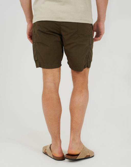 Brave Soul - Katoenen ripstop cargoshort in kaki, 2 van 4