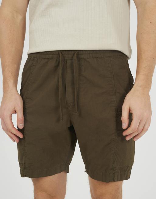 Brave Soul - Katoenen ripstop cargoshort in kaki, 4 van 4