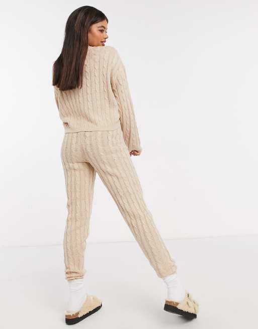 Cable Knit Joggers – Maison Femme Boutique