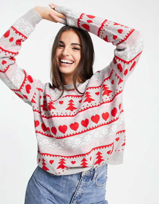 Brave Soul - Kersttrui met fairisle motief
