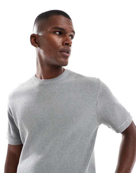Brave Soul knit t-shirt in heather gray - view 1