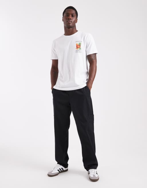 Brave Soul – Kurzärmliges T-Shirt in Weiß mit Cocktail-Print, 2 von 5