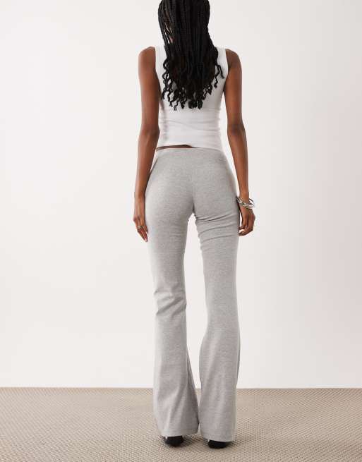 Brave Soul legging évasé stretch gris chiné clair, 3 de 5